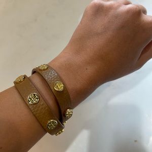 Tory Burch Leather Wrap Bracelet